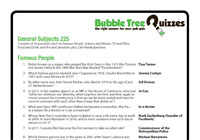 General Subjects 225 General Subjects 225